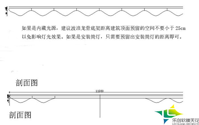 軟膜天花波浪造型